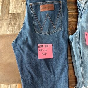 Wrangler Men's Dark Blue Straight Jeans